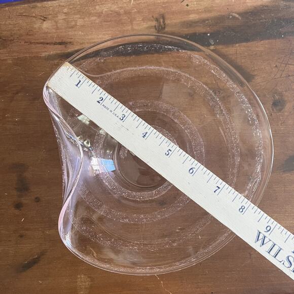 Villeroy And Boch Pink Depression Glass Trinket Dish Swirl/Teardrop Blown Glass - Picture 10 of 13